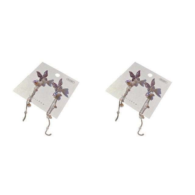 Jumpingount 1 par de pendientes de mujer, pendientes de tuerca para niñas, joyería elegante para la oreja para banquete, Navidad, Acción de Tamaño 14 Perla Insecto 2Conjunto
