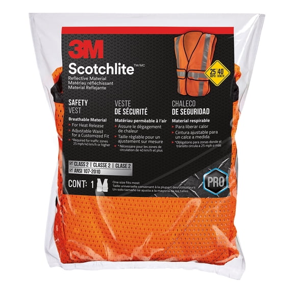 3M 94625 Or Class 2 Safety Vest