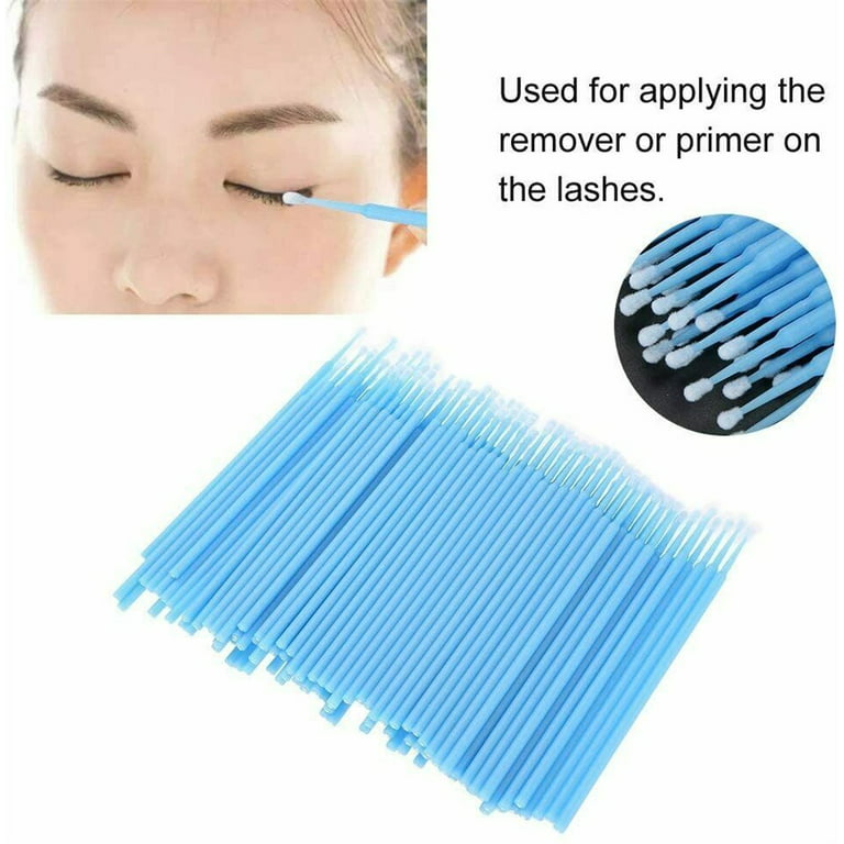 100pcs Bendable Micro Brushes Disposable Microbrush Applicators Eyelash  Extensions Glue Cleaning Brush for Lash Extension