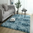 thumbnail image 3 of Ultra Soft Shaggy Rugs Fluffy Carpets, 16" x 24" Plush Area Rugs for Kids Boys Girls Room, Indoor Modern Durable Anti-Skid Shag Rug for Home Decor, Tie-Dyed, 3 of 8