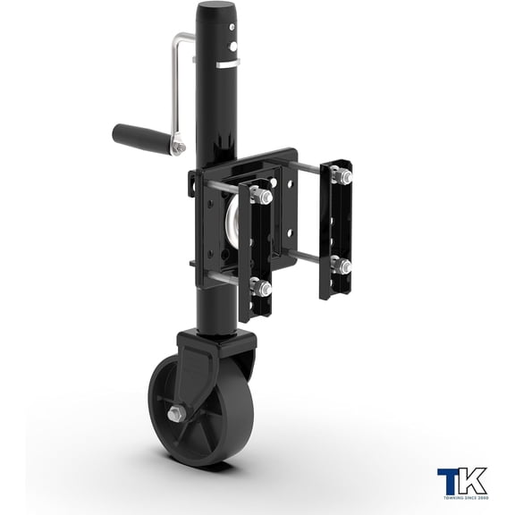 TOWKING 1200 lbs Trailer Jack with Wheel, 10" Lift, Bolt on Tongue Jack for RV, Boat, Trailer