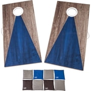 Triumph LED 2x4 All-Wood Cornhole Set - BLUE/GREY
