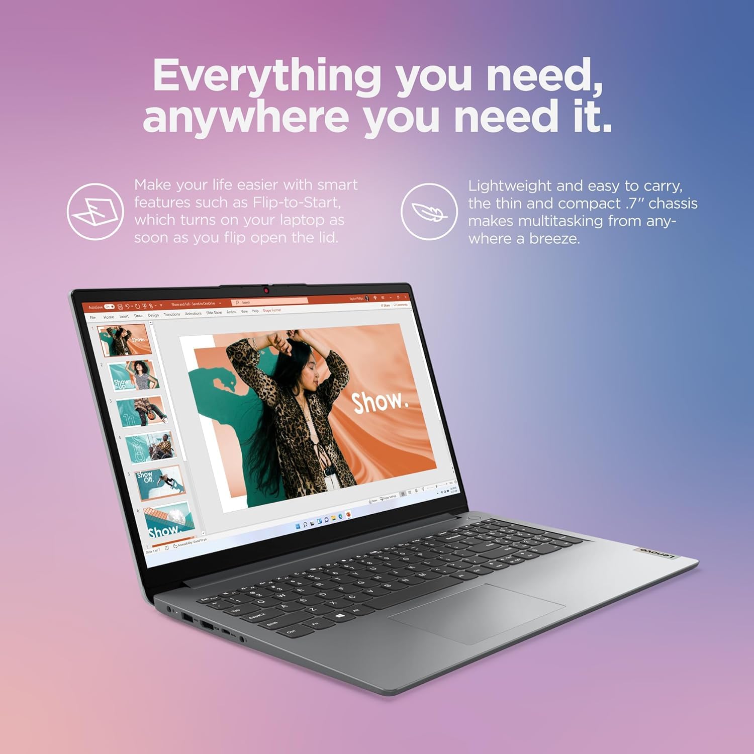 Lenovo IdeaPad 1 Student Laptop, Intel Dual Core Processor, 12GB RAM, 512GB SSD + 128GB eMMC, 15.6" FHD Display, 1 Year Office 365, Windows 11 Home, Wi-Fi 6, Webcam, Bluetooth, SD Card Reader, Grey