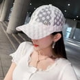 thumbnail image 4 of SikaFu Baseball Hat Duck Tongue Hat Female Summer Lace Flower Version Of Fashion Versatile Sunscreen Sun Hat Tide Spring And Autumn Hollow, 4 of 8