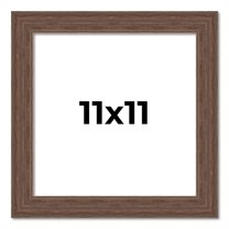 11x11 Frame Brown Farmhouse Solid Wood Picture Frame Width 1.5 Inches | Interior Frame Depth 0.5