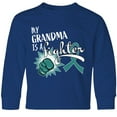 thumbnail image 3 of Inktastic Ovarian Cancer Awareness My Grandma is a Fighter Long Sleeve Youth T-Shirt, 3 of 5