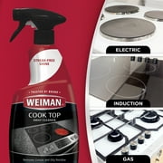 Weiman Cooktop Cleaner for Daily Use (2 Pack) Streak Free, Residue Free, Non-Abrasive Formula - 22 fl oz w/ Micro Fiber Towel