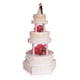 thumbnail image 3 of 16 Piezas Blanco Pequeño + Grande Pilares de Torta de Plástico, Soporte de Pilares de Torta de Boda, 3 of 8