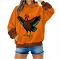 thumbnail image 5 of Frostluinai Gobble Hoodies for Women Thanksgiving Long Sleeve Pullover Cute Turkey Graphic Sweatshirts Fall Graphic Hoodies, 5 of 8