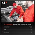 thumbnail image 2 of A-Premium Engine Radiator Cooling Fan Assembly Compatible with Audi Q7 2009-2015, Volkswagen Touareg 2009-2010, 3.0L 3.6L, 2 of 8