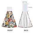thumbnail image 3 of Yayeee Kitchen Hanging Hand Towels Set of 2 with Loop Bathroom Absorbent Tie Towel, Black Flowers Pattern, 3 of 7