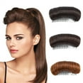 thumbnail image 4 of NOGIS 3 Pcs Invisible False Hair Clip Fluffy Princess Styling Hair Pad Hairpin Hair Base Bump Insert Tool Hair Styling Accessories for Women Lady Girls (Light Brown), 4 of 7