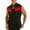 Black/Red, variant on Insta Slim I.S.Pro USA Compression Activewear Color Block Zip Up Vest MA0012