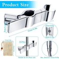 thumbnail image 2 of Shower Bracket Metal Shower Bracket, No Drilling, 45° Swivel Shower Bracket for Shower Bar Hand Shower (Silver), 2 of 5