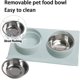 thumbnail image 4 of Juego de cuencos para mascotas, cuenco para comida para perros, cuenco doble inclinado de 15" y cuenco doble elevado para gatos pequeños y gatos (verde), 4 of 5