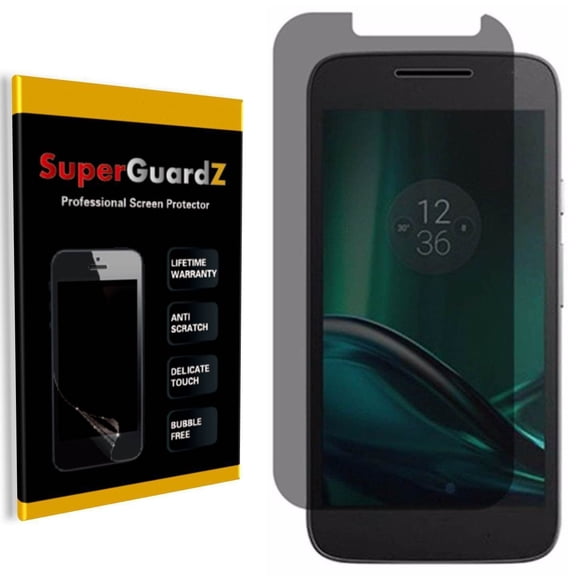 [2-PACK] For Motorola Moto G4 / Motorola Moto G (4th Gen) - SuperGuardZ Privacy Anti-Spy Screen Protector, Anti-Scratch, Anti-Bubble, Anti-Fingerprint