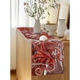 thumbnail image 5 of Ocean Red Octopus Table Runner, Summer Nautical Vintage Sea Ships Castle Cloud Cotton Linen Kitchen Table Decoration Washable Dining Tabletop Runners for Home Party Decor 13x108 Inches, 5 of 9
