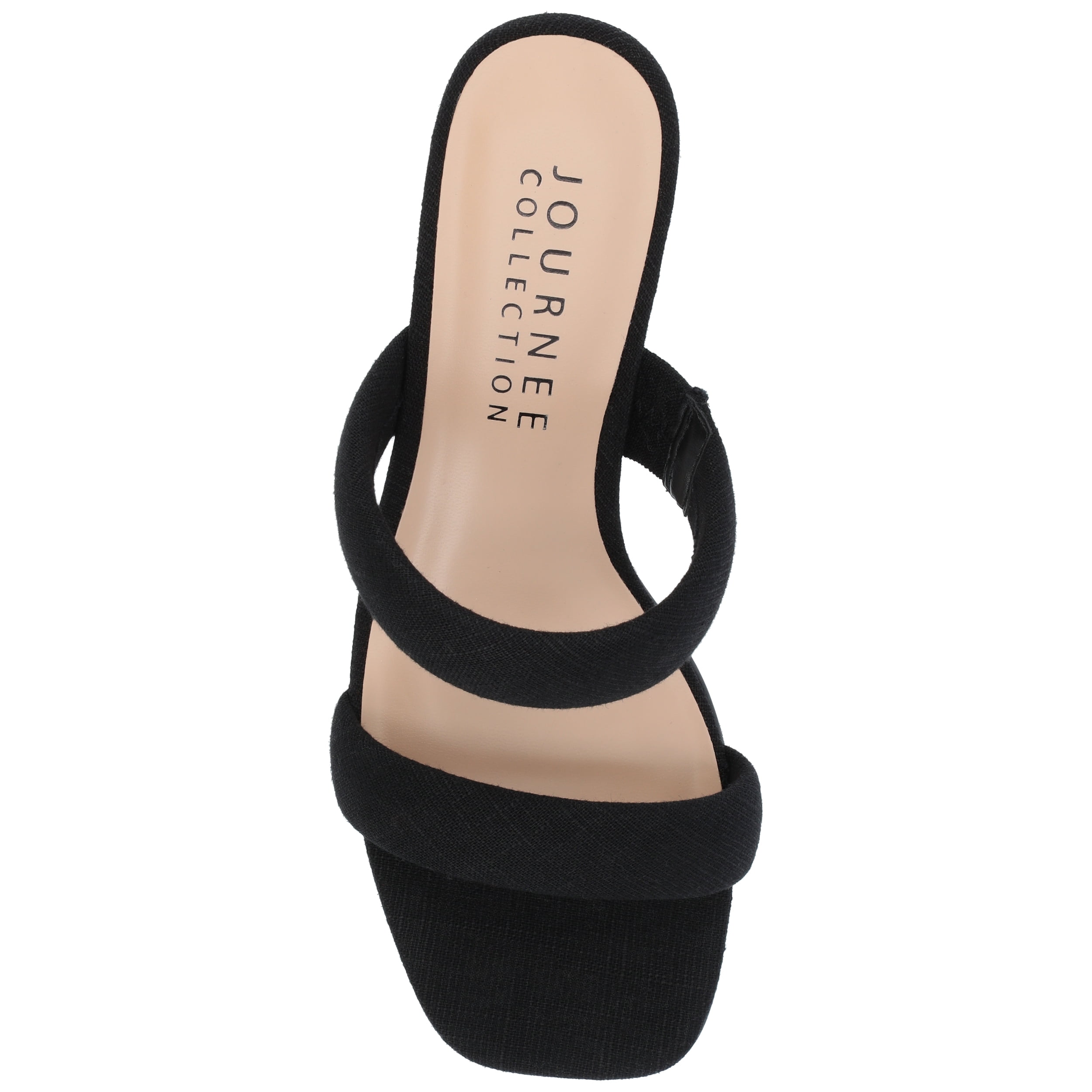 Journee Womens Aniko Double Strap Slip On Dress Sandals