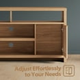 thumbnail image 3 of ARKANTOS Rattan TV Stand for 65 inch TV,Tall TV Console for Living Room,Natural Oak, 3 of 6