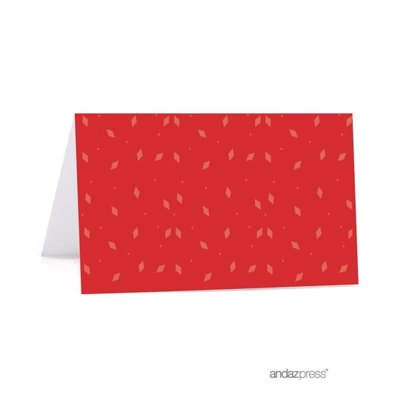 Koyal Wholesale Party Table Tent Place Cards Black, White & Red, 20-Pack