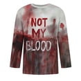 thumbnail image 2 of Camisas de Manga Larga para Hombres Imprimir Blusa de Manga Corta de Cuello Redondo, Camisas de Lino para Hombres, 2 of 4