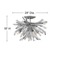 thumbnail image 4 of Fredrick Ramond Fr40903 Vida 9 Light 24" Wide Semi-Flush Ceiling Fixture - Gold, 4 of 4