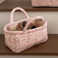 thumbnail image 5 of Yucurem Boho Fabric Storage Basket with Handles, Portable Quilted Baskets for Storages, Foldable Floral Laundry Organizer Bin for Home Picnic Shopping Travel, 8.86"x4.92"x4.92", 5 of 7