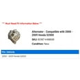 thumbnail image 2 of Alternator - Compatible with 2000 - 2009 Honda S2000 2001 2002 2003 2004 2005 2006 2007 2008, 2 of 2