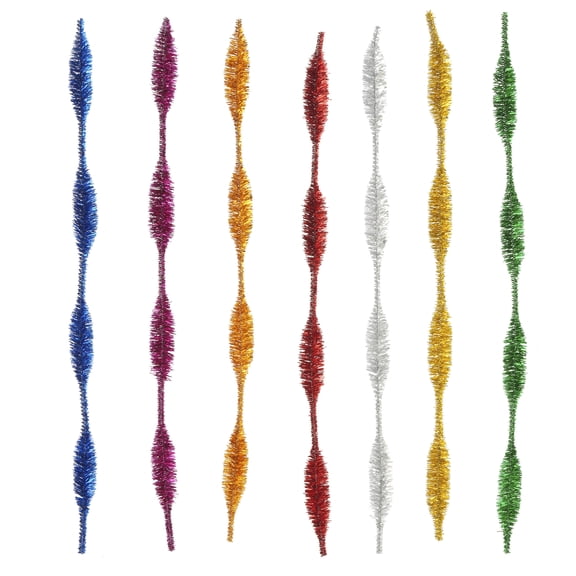 Sparkle Primary Mix Wave Chenille Pipe Cleaners by Creatology – 13mm x 12" Wavy Craft Stems in Assorted Metallic Colors for DIY Projects & Decorations - 24 Pack