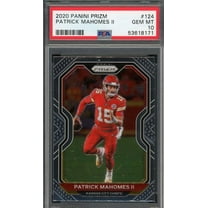 Patrick Mahomes 2020 Panini Prizm Football Card #124 Graded PSA 10