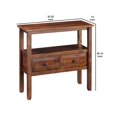 thumbnail image 5 of 32 Inches 2 Drawer Accent Table with Open Shelf Brown - Saltoro Sherpi, 5 of 5