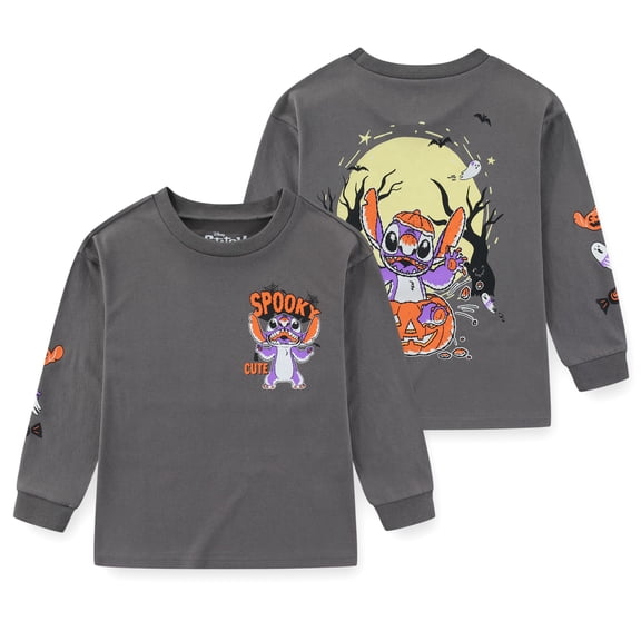 Disney Lilo & Stitch Halloween Crewneck Pullover Sweatshirt (Boys), Sizes 4-12