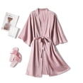 thumbnail image 2 of Lindreshi Lingerie Sets for Women Satin Silk Pajamas Women Lingerie Robes Underwear Sleepwear, 2 of 5