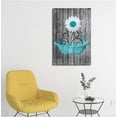 thumbnail image 3 of Bathroom Wall Art Daisy Canvas Pictures Modern Flower Bathtub Artwork Rustic Wood Board Background Contemporary Wall Art Decor Bedroom Living Room Office Home Framed Ready to Hang Blue 16" x 24", 3 of 5