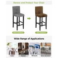 thumbnail image 3 of Brown Leopard Print Bar Stool Covers Set of 4, Classic Abstract Animal Patterned Stretch Washable Bar Chair Covers with Backs, Removable Pub Counter Height Chair Cover for Kitchen Dining Room Cafe, 3 of 7
