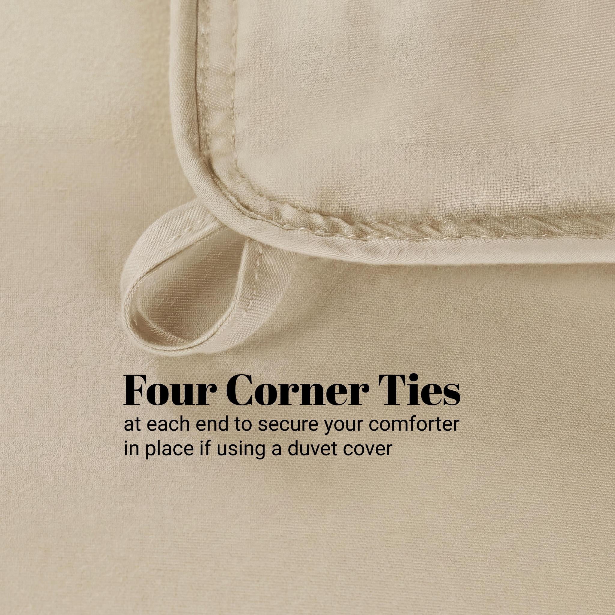 Superior Solid Comforter Down Alternative Bedding, Twin/Twin XL, Ivory