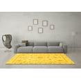 thumbnail image 3 of Ahgly Company Indoor Round Oriental Yellow Traditional Area Rugs, 5' Round, 3 of 4
