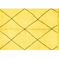 thumbnail image 1 of Ahgly Company Machine Washable Indoor Rectangle Solid Yellow Modern Area Rugs, 2' x 5', 1 of 4