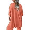 thumbnail image 2 of PRETTYGARDEN Women's 2 Piece Outfits Casual Short Sleeve Pullover Tops and Wide Leg Pants Lounge Sets Tracksuits, 2 of 7