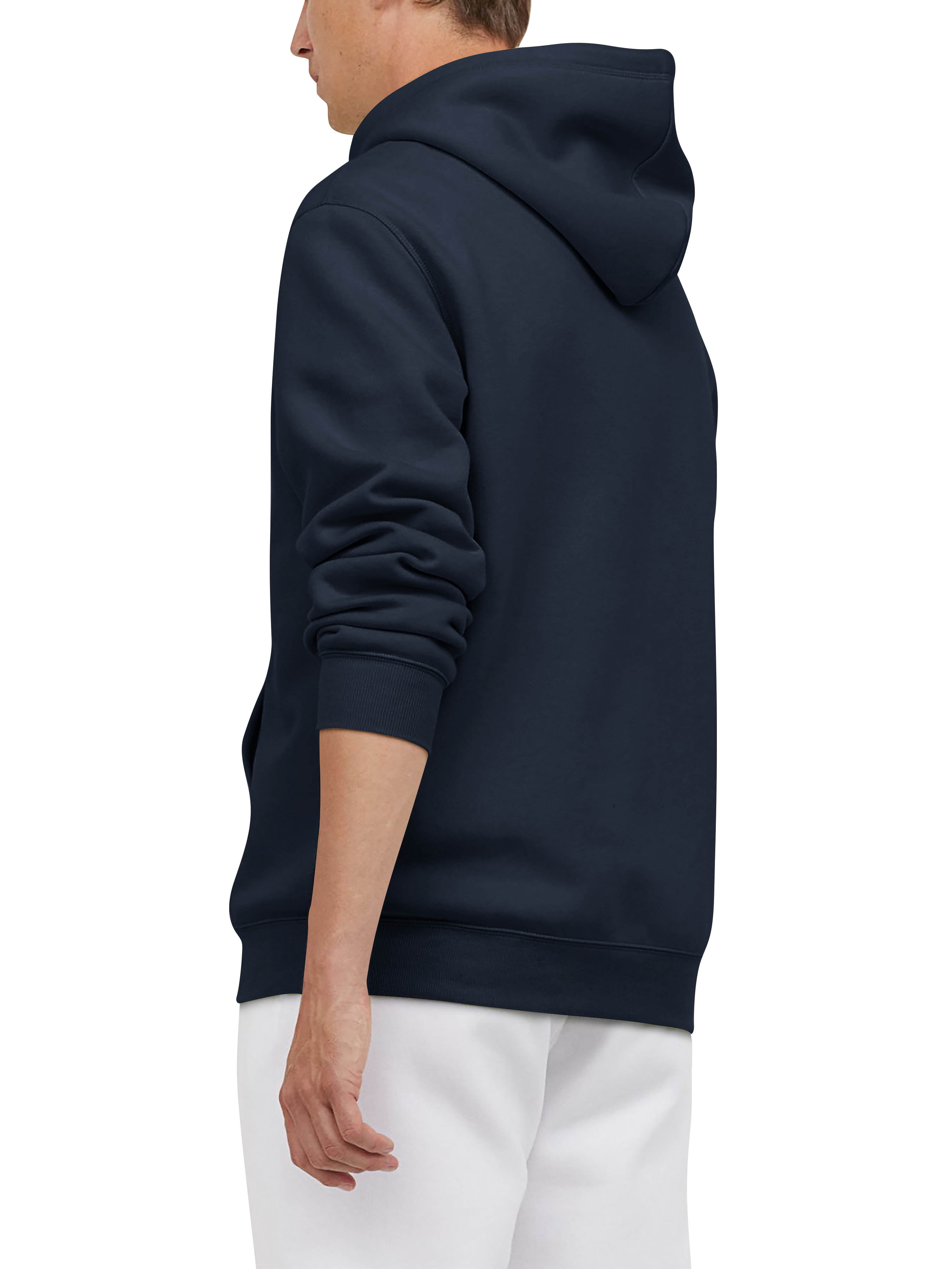 Ma Croix Mens Pullover Hoodie Ultra Soft Fleece Lined Cotton Hooded Sweatshirt With Lycra Ribbing For Performance