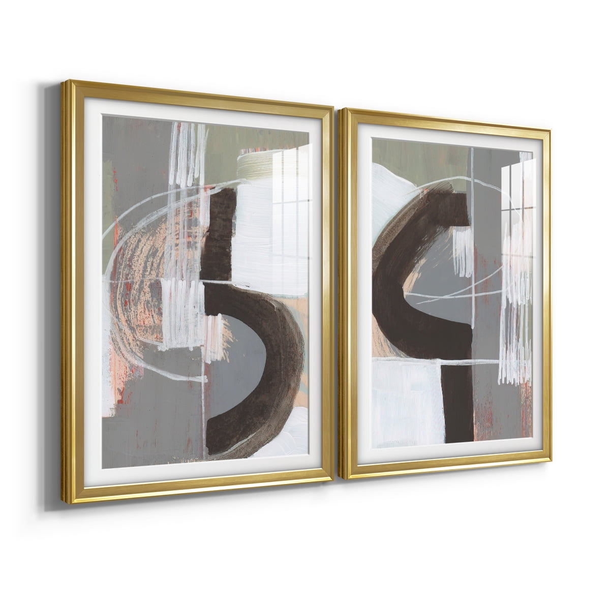 Wexford Home Arching Neutrals III Premium Framed Print, 18.5" x 24.5" - Ready to Hang, Gold (Set of 2)
