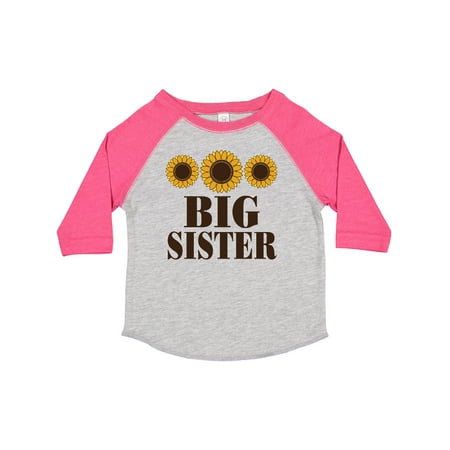 

Inktastic Big Sister Announcement Sunflowers Gift Toddler Toddler Girl T-Shirt