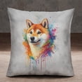 thumbnail image 2 of Watercolor Drip Shiba Inu Pop Art Colorful Portrait Artwork Pillowcase Double Sided Shibas Dog Lovers Gifts Idea Pillow Case Covers - 01009, 2 of 3