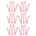 thumbnail image 1 of Gravity Threads Men's Adjustable Solid Suspenders - 6-Pack - Light Pink, 1 of 2