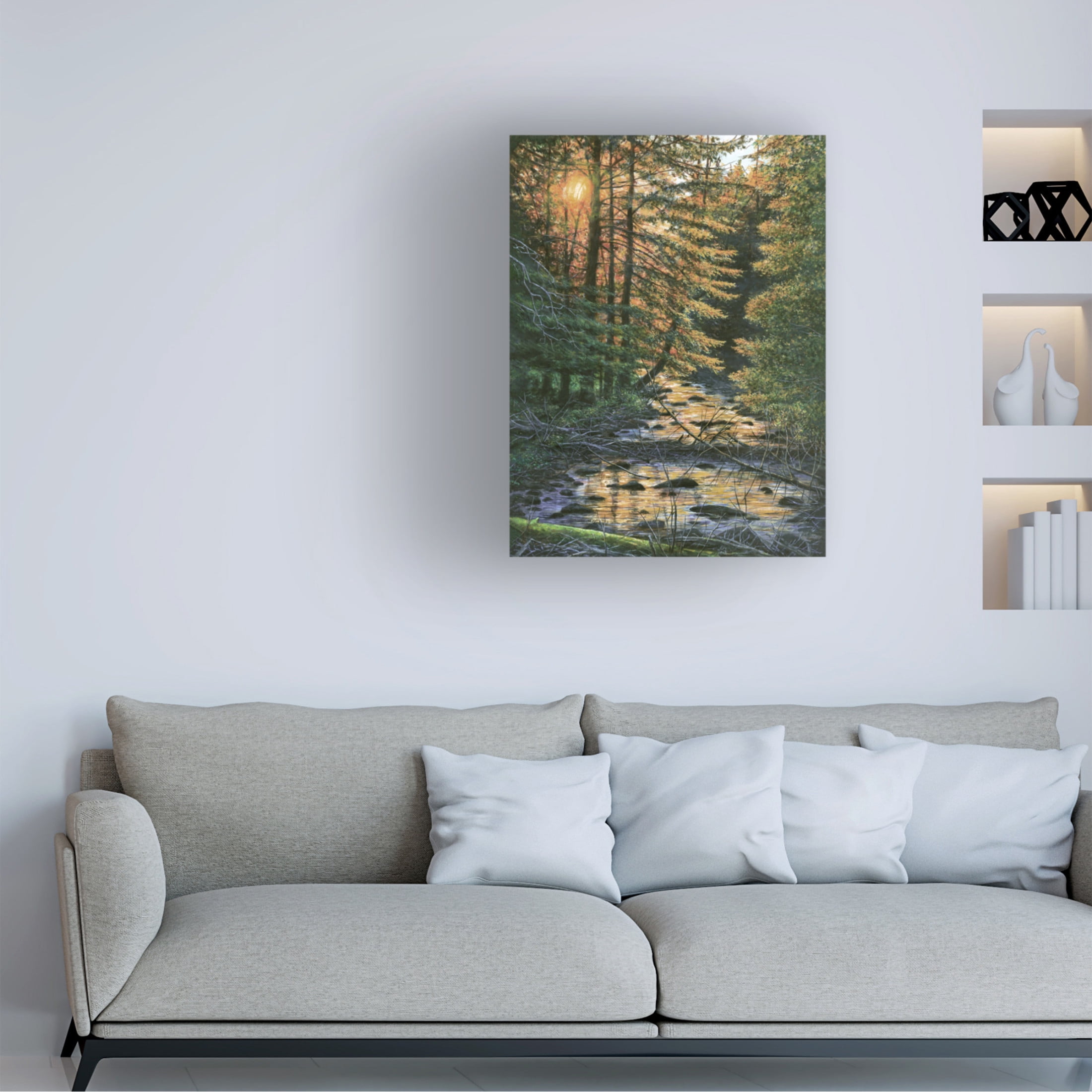 Canvas Wall Art - John Morrow 'A Branch of Cold Brook' Wall Art for Living Room, Bedroom, or Office Décor by Trademark Fine Art - 14 x 19 Inches