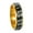 Black Gold, variant on Men's Stainless Steel Vintage Cool Hip Hop 6mm 2 Rows Musical Piano Keys Rotatable Ring Anxiety Band Black Size 7