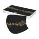 thumbnail image 1 of Máscaras impresas navideñas desechables para adultos/50 máscaras de oro negro Feliz Sencillez, 1 of 2