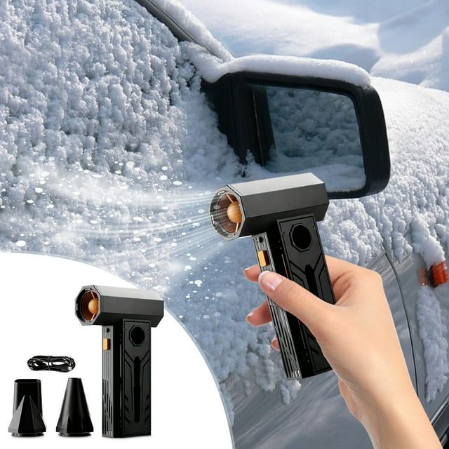Souffleuse à Neige Sans Fil, Conception Portative, avec Vitesses Réglables, avec Moteur Haute Performance, Inclut une Technologie à Turbine pour l'Entrée, le Trottoir et le Pare-Brise de Voiture, Déneigement, Aussi pour