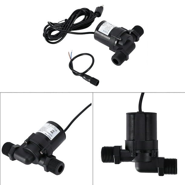 Bomba de Circulación de Agua ANGGREK DC 12V Motor Solar Sin Escobillas 600L/H