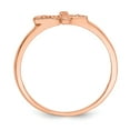 thumbnail image 2 of Real 14kt Rose Gold Polished & Diamond Cut Cross Ring Size: 7; for Adults and Teens; for Women and Men, 2 of 5